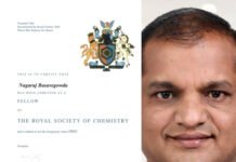 ಅರಕಲಗೂಡು: ಬಿದರೂರು ಗ್ರಾಮದ ಯುವ ವಿಜ್ಞಾನಿ ಡಾ. ನಾಗರಾಜ್ ಬಸವೇಗೌಡರಿಗೆ ರಾಯಲ್ ಸೊಸೈಟಿ ಆಫ್ ಕೆಮಿಸ್ಟ್ರಿಯ ಫೆಲೋಶಿಪ್ ಗೌರವ