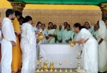 Halebeedu:ಹಳೇಬೀಡು ಅಡಗೂರು ಜೈನ ಬಸದಿಯಲ್ಲಿ ಶಾಂತಿನಾಥ ಸ್ವಾಮಿಯ ಆರಾಧನೆ, 33ನೇ ವರ್ಷದ ವಾರ್ಷಿಕ ಪೂಜೆ ವೈಭವ