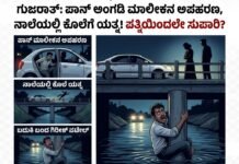 Gujarat:ಗುಜರಾತ್: ಸಿನಿಮೀಯ ಸ್ಟೈಲ್ನಲ್ಲಿ ಗಂಡನ ಕಿಡ್ನಾಪ್, ನಾಲೆಗೆ ಎಸೆದು ಕೊಲೆಗೆ ಯತ್ನ: ಪತ್ನಿಯೇ ಕೊಟ್ಟಿದ್ದಳು ಸುಪಾರಿ! ವಡೋದರಾದಲ್ಲಿ ನಾಲೆಗೆ ಎಸೆದರೂ ಜೀವಂತವಾಗಿ ಪಾರಾದ ಪಾನ್ ಅಂಗಡಿ ಮಾಲೀಕನ ಪ್ರಕರಣಕ್ಕೆ ಸಂಬಂಧಿಸಿದ ಪ್ರತಿಕೃತ ದೃಶ್ಯ
