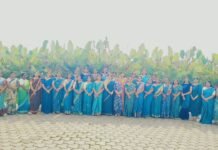 ಹಾಸನದ ಸ್ಕಾಲರ್ಸ್ ಶಾಲೆ-ಪಿಯು ಕಾಲೇಜಿನಲ್ಲಿ ಮಹಾ ನವಮಿ ಸಂಭ್ರಮ ;ನವಿಲು ಹಸಿರು (Peacock Green) ಉಡುಪಿನಲ್ಲಿ ಸಂಭ್ರಮಿಸಿದ ಮಹಿಳಾ ಸಿಬ್ಬಂದಿ